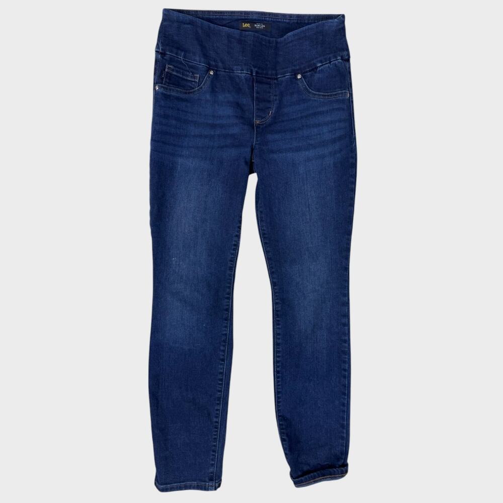 Lee Slim Fit Slim Leg High Rise Sculpting Blue Denm Jeans Size 4 Short